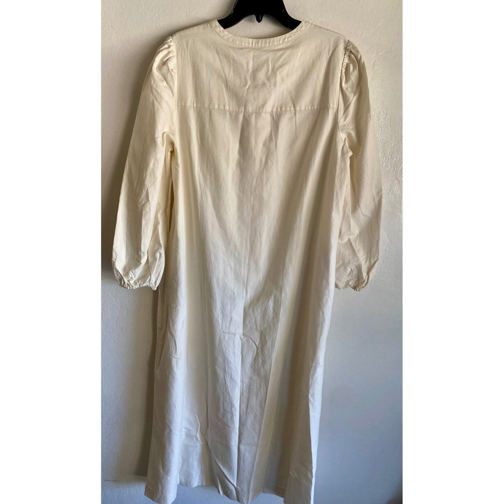 NEW Southern Tide Women's Kiara Maxi Dress Long Sleeve Belted Sand Sand White L - Picture 8 of 16